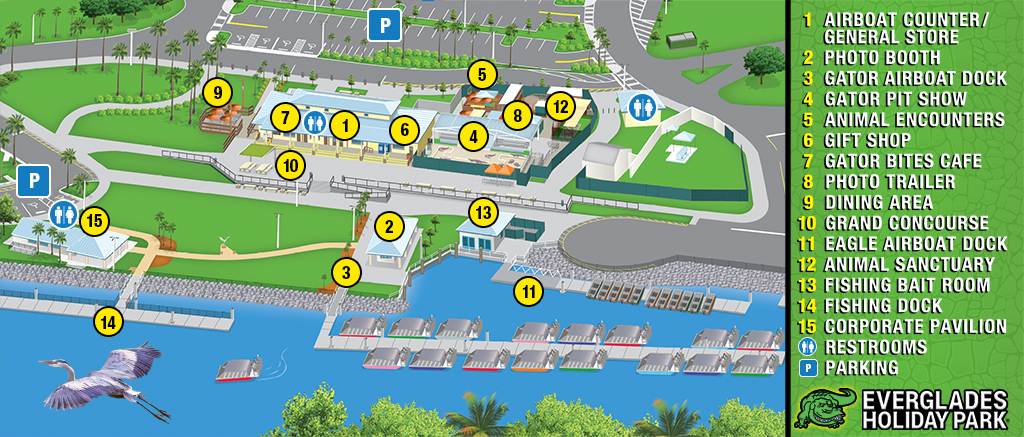 Everglades Holiday Park Map